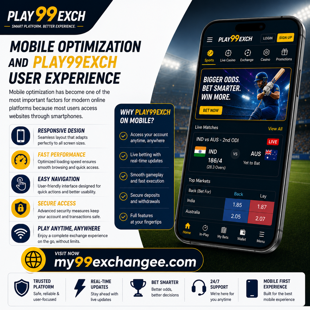 Mobile Optimization and Play99Exch User Experience​
