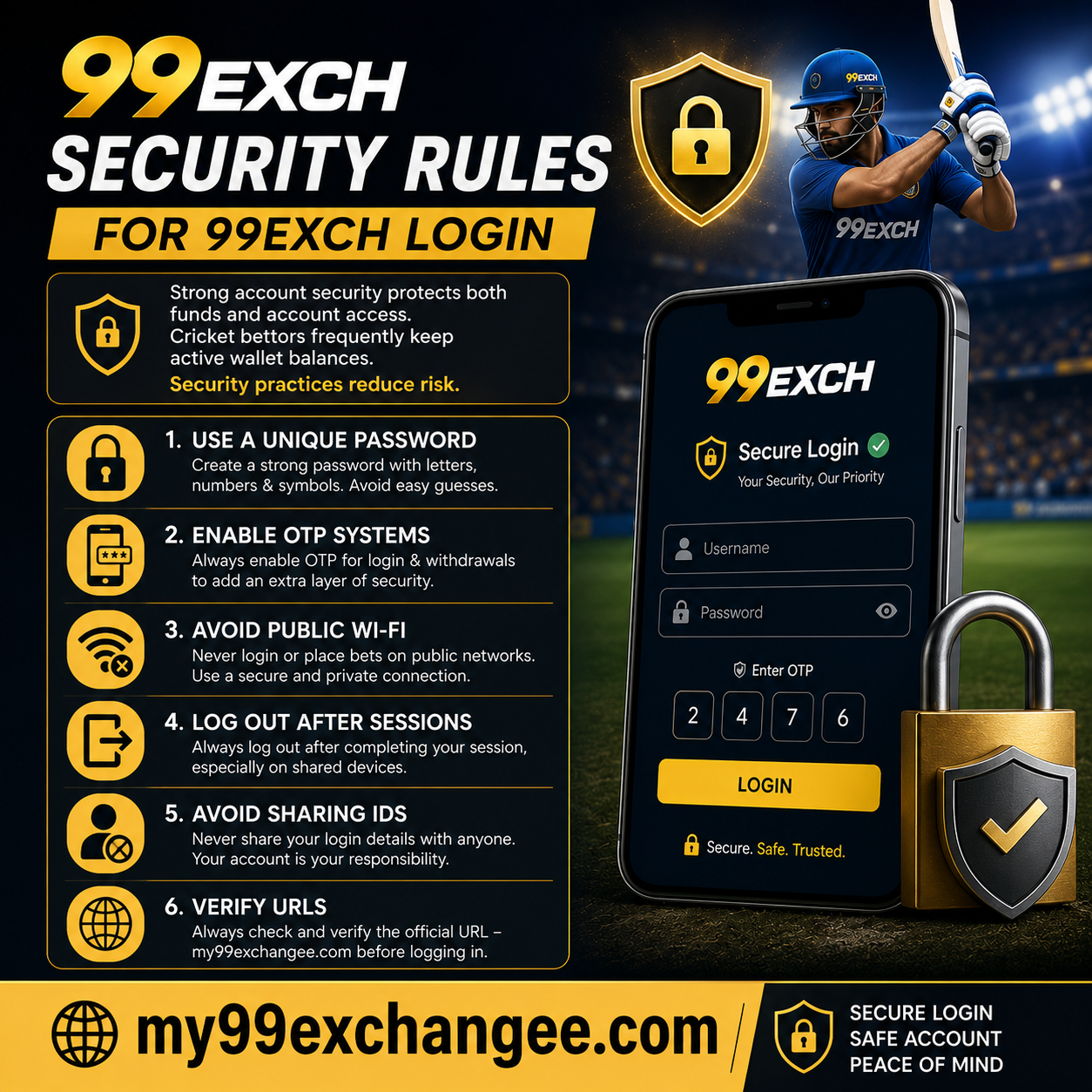 Security Rules for 99Exch Login​
